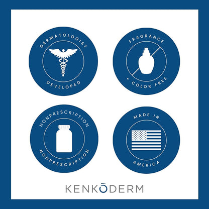 Kenkoderm Psoriasis Cream — 2% Salicylic Acid, Fragrance-Free Moisturizer (10 oz)