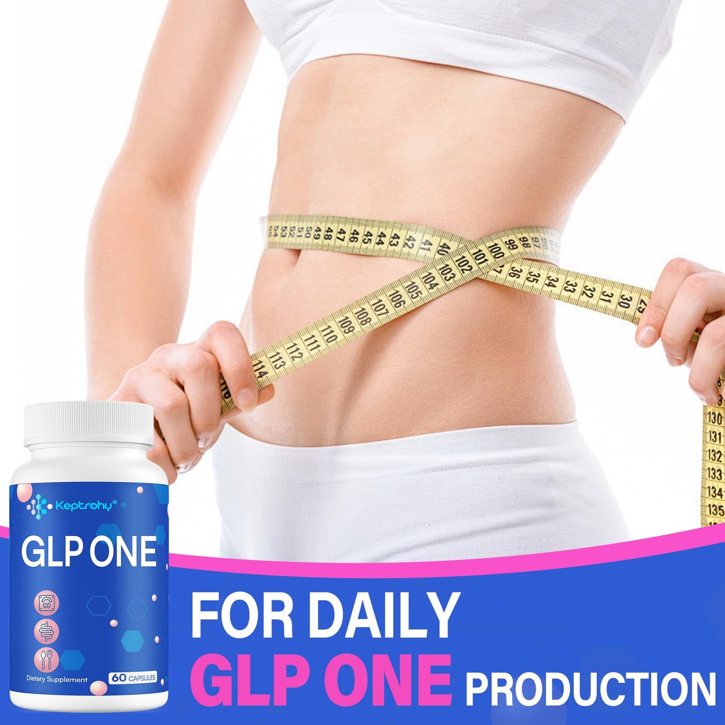 Keptrohy GLP ONE Supplement - 16-in-1 for Women & Men, 120 Capsules