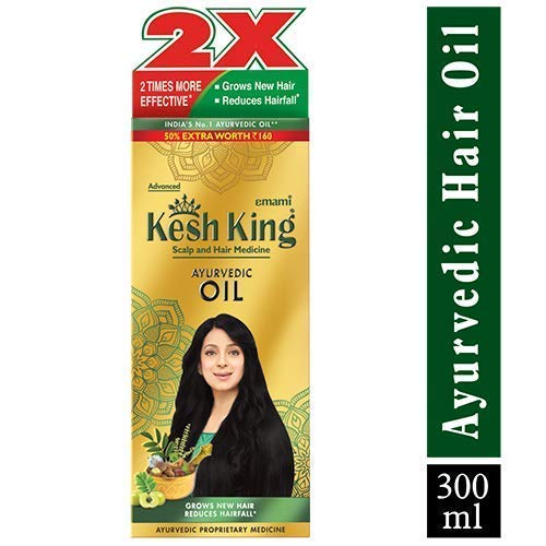 Kesh King Ayurvedic Oil & Shampoo Combo Pack – Deep Nourishment, Hair Growth, Longer & Stronger Hair (300ml + 340ml)