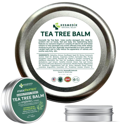 KESMEDIK Tea Tree Oil MaxTherapy Balm — Itchy Skin Relief for All Ages
