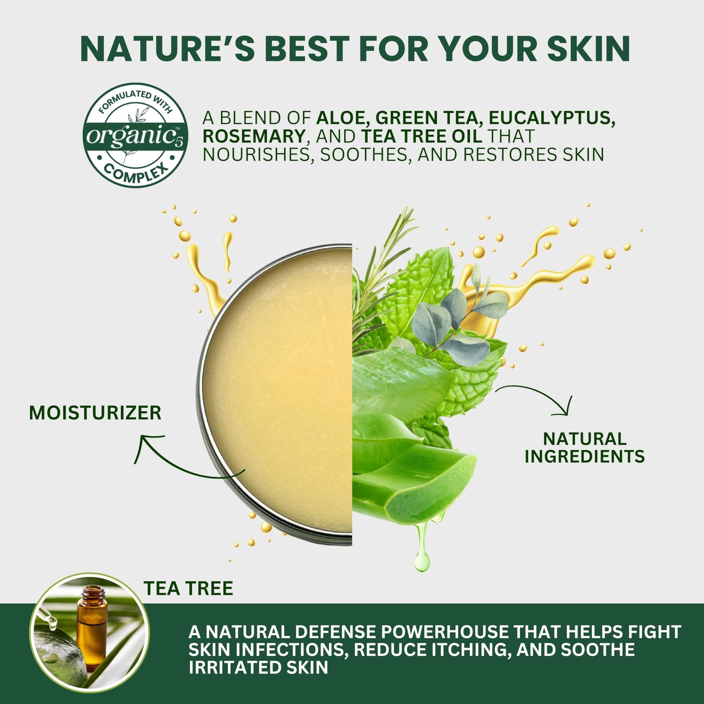 KESMEDIK Tea Tree Oil MaxTherapy Balm — Itchy Skin Relief for All Ages