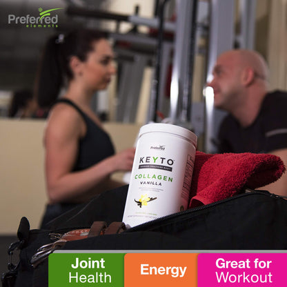Keto Collagen Protein Powder with MCT Oil – Grass-Fed, Pasture-Raised, Hydrolyzed Collagen – Vanilla | KEYTO