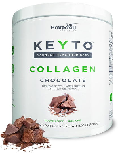 Keto Collagen Protein Powder with MCT Oil – KEYTO Chocolate Flavor