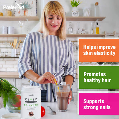 Keto Collagen Protein Powder with MCT Oil – KEYTO Chocolate Flavor