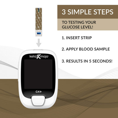 Keto-Mojo GK+ Compatible Blood Glucose & Ketone Test Strips Combo Pack – 120 Count