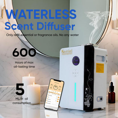 Kevinleo Scent Diffuser Machine – WiFi Control for 7,500 Sq Ft, 800ml Waterless Diffuser for HVAC & Large Spaces