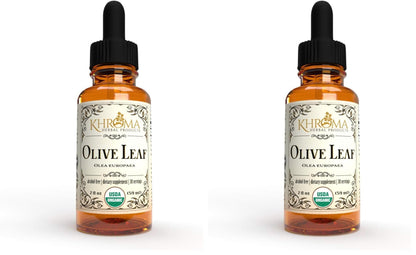 Khroma Organic Olive Leaf Liquid 2 oz – Pack of 2 | 30 Servings | Alcohol-Free