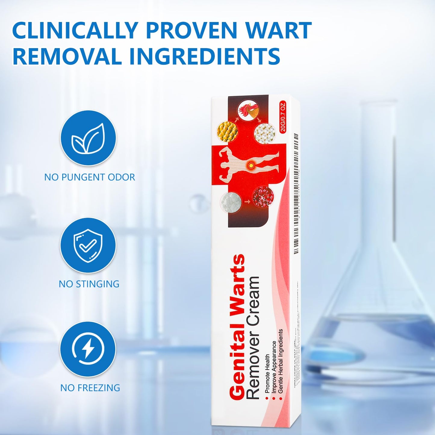KIbabyDI Wart Remover Gel – Fast-Acting Freeze Off for Genital & Plantar Warts | 2PC-Red-222