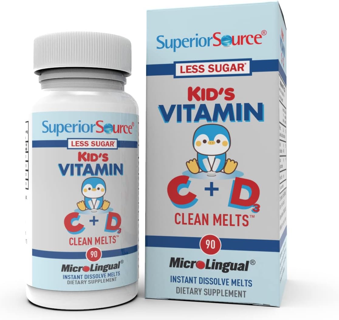 Superior Source Kid's Vitamin C & D3 Clean Melts – Immune Support for Kids