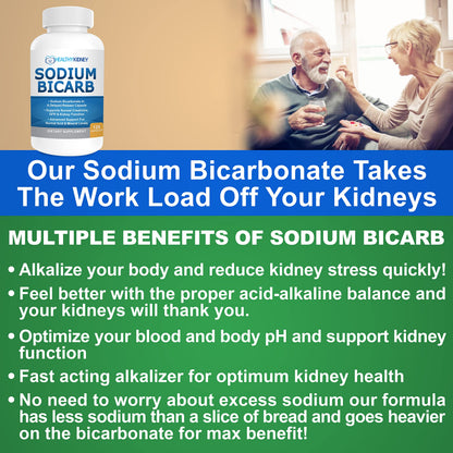 Kidney Restore Sodium Bicarbonate 650mg Delayed-Release Capsules | 120 Capsules