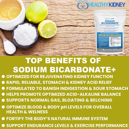 Kidney Restore Organic Sodium Bicarbonate Alkaline Supplement – Kidney Support & Stomach Neutralizer (1.5 lb)