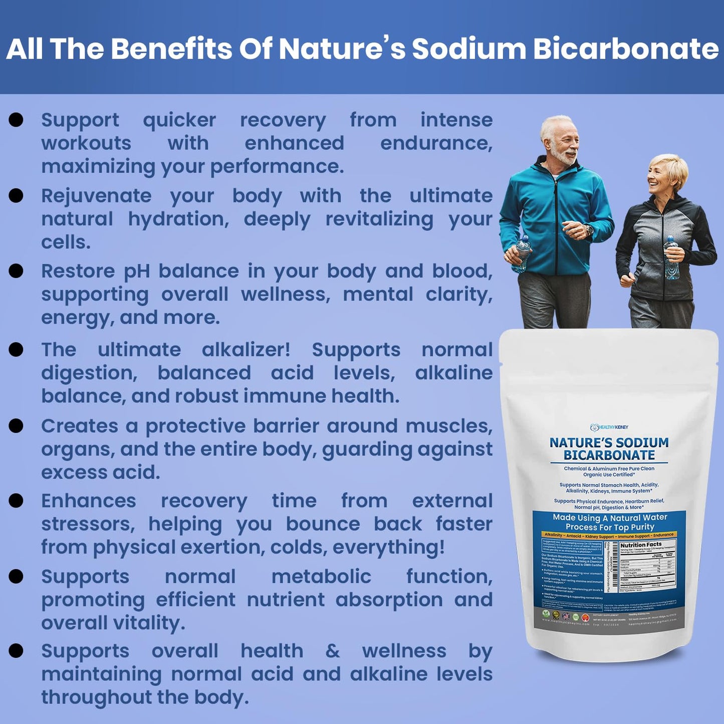 Kidney Restore Nature’s Sodium Bicarbonate — Aluminum-Free Organic Baking Soda