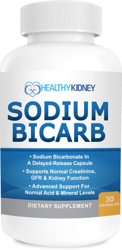 Kidney Restore Sodium Bicarbonate 650mg Capsules | Delayed Release for Kidney Support | 30 Capsules