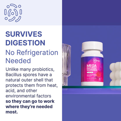 MegaSporeBiotic Kids Probiotic Gummies – Spore-Based Bacillus for Gut Health