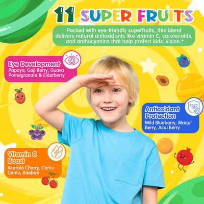 Kids Super Greens Gummies – 2 Pack, Immunity & Gut Health, 20+ Fruits & Veggies, Sugar Free