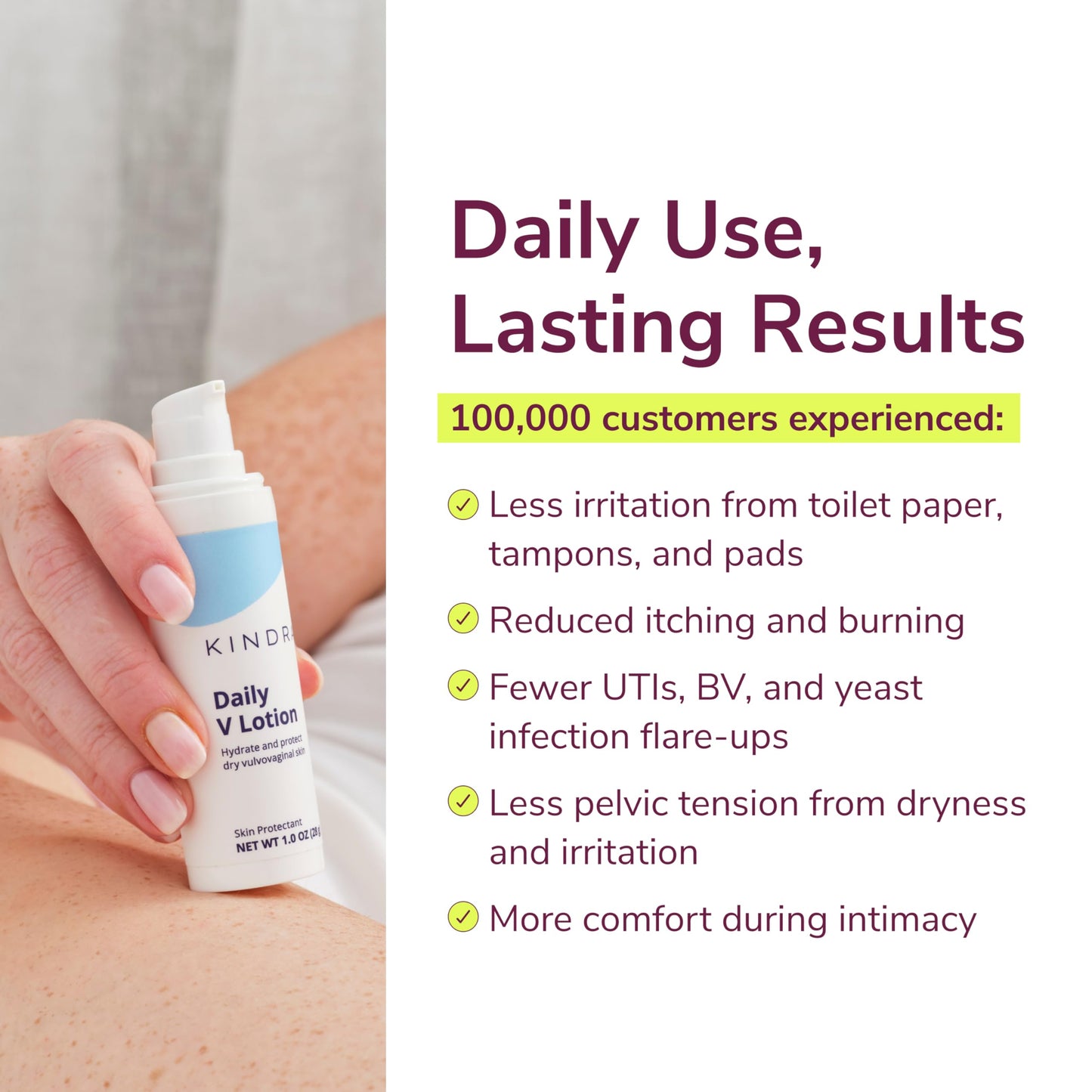 Kindra Daily V Moisturizer Lotion XL – Non-Hormonal Vaginal Hydration & Comfort