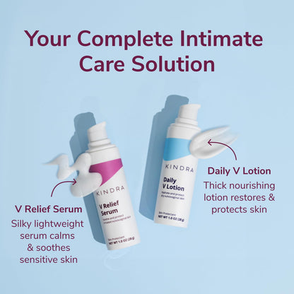 Kindra V Serum - Sensitive Skin Vaginal Vulvar Moisturizer | Non-Hormonal, Doctor-Recommended