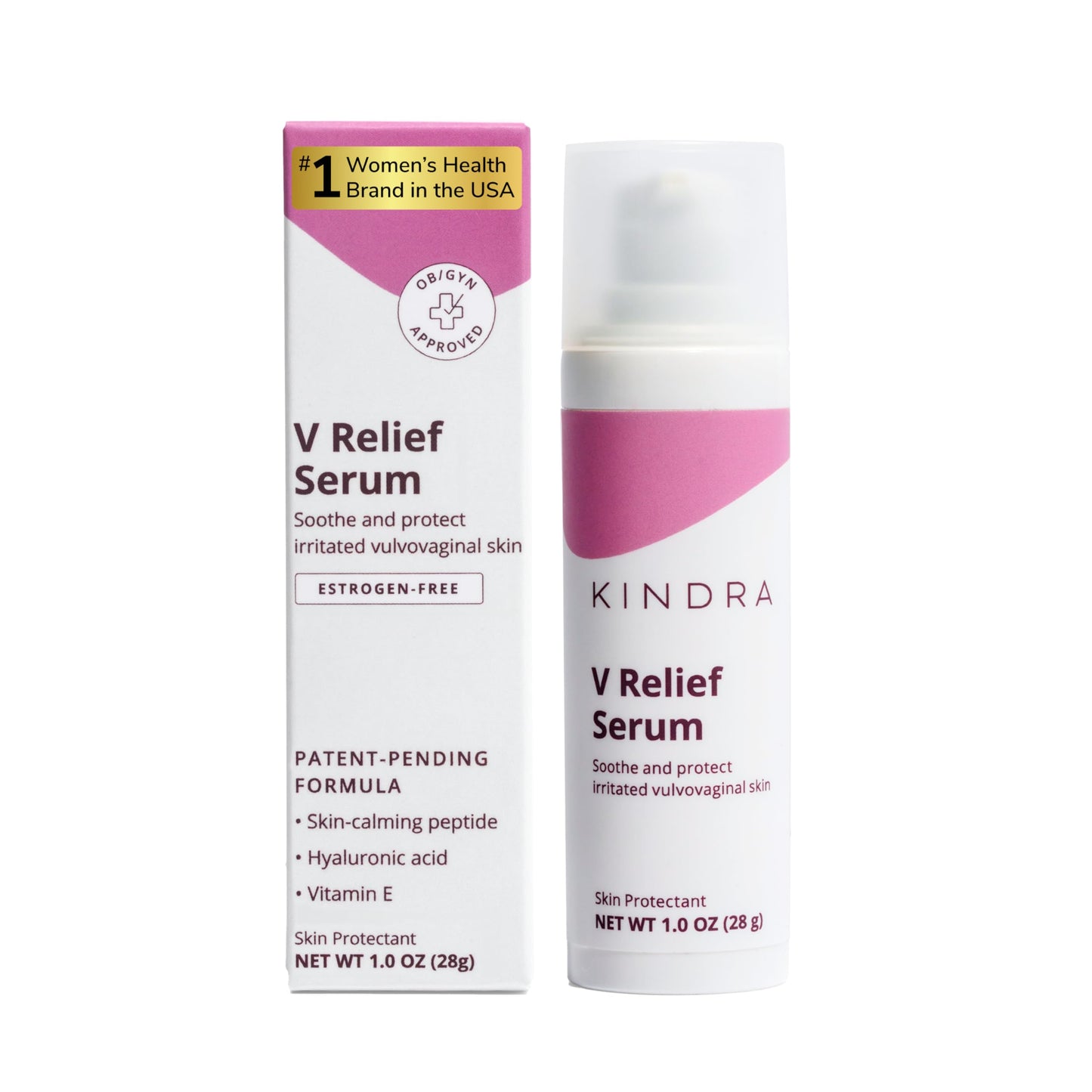Kindra V Serum - Sensitive Skin Vaginal Vulvar Moisturizer | Non-Hormonal, Doctor-Recommended