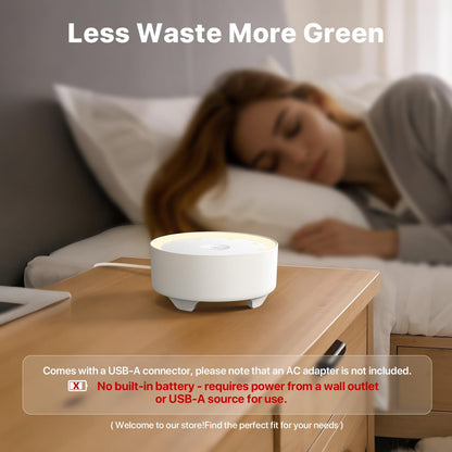 Kipcush White Noise Machine – 20 Sounds, 2 Shortcuts, Warm Night Light