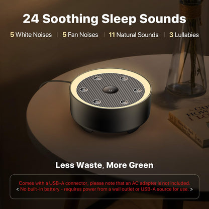 Kipcush Kipcrush Sleep Sound Machine | 24 Premium Sounds + Dimmable Night Light