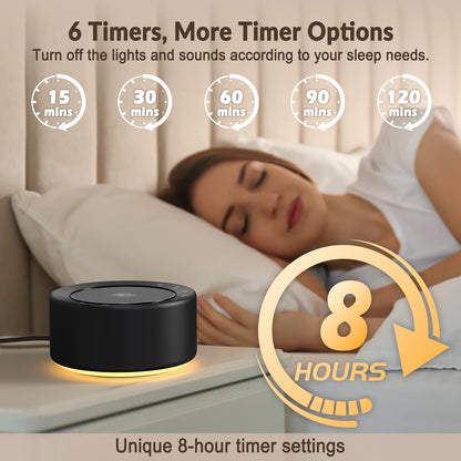 Kipcush Nursery Lamp with Sound Machine — 7-Color Night Light & 30 Soothing Sounds