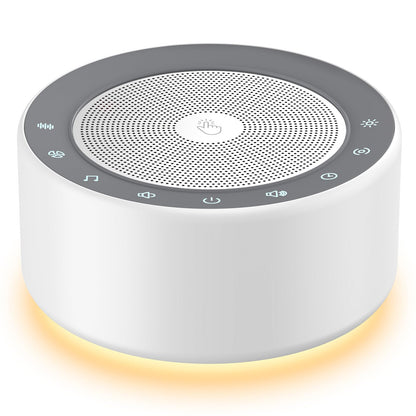 Kipcush White Noise Machine with Nursery Lamp | 30 Soothing Sounds, 8-Color Night Light, 8H Timer