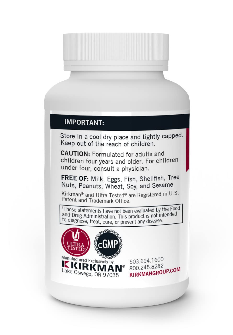 Kirkman - Alpha Lipoic Acid 25 mg - 90 Capsules - Potent Antioxidant - Protects Against Harmful Radicals - Hypoallergenic