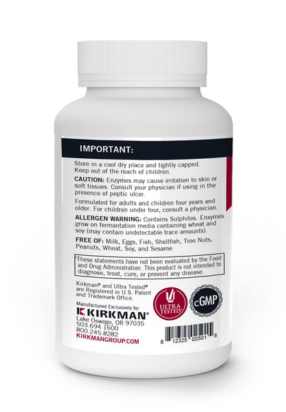Kirkman EnZym-Complete/DPP-IV 120 Capsules | Broad Spectrum Digestive Enzyme