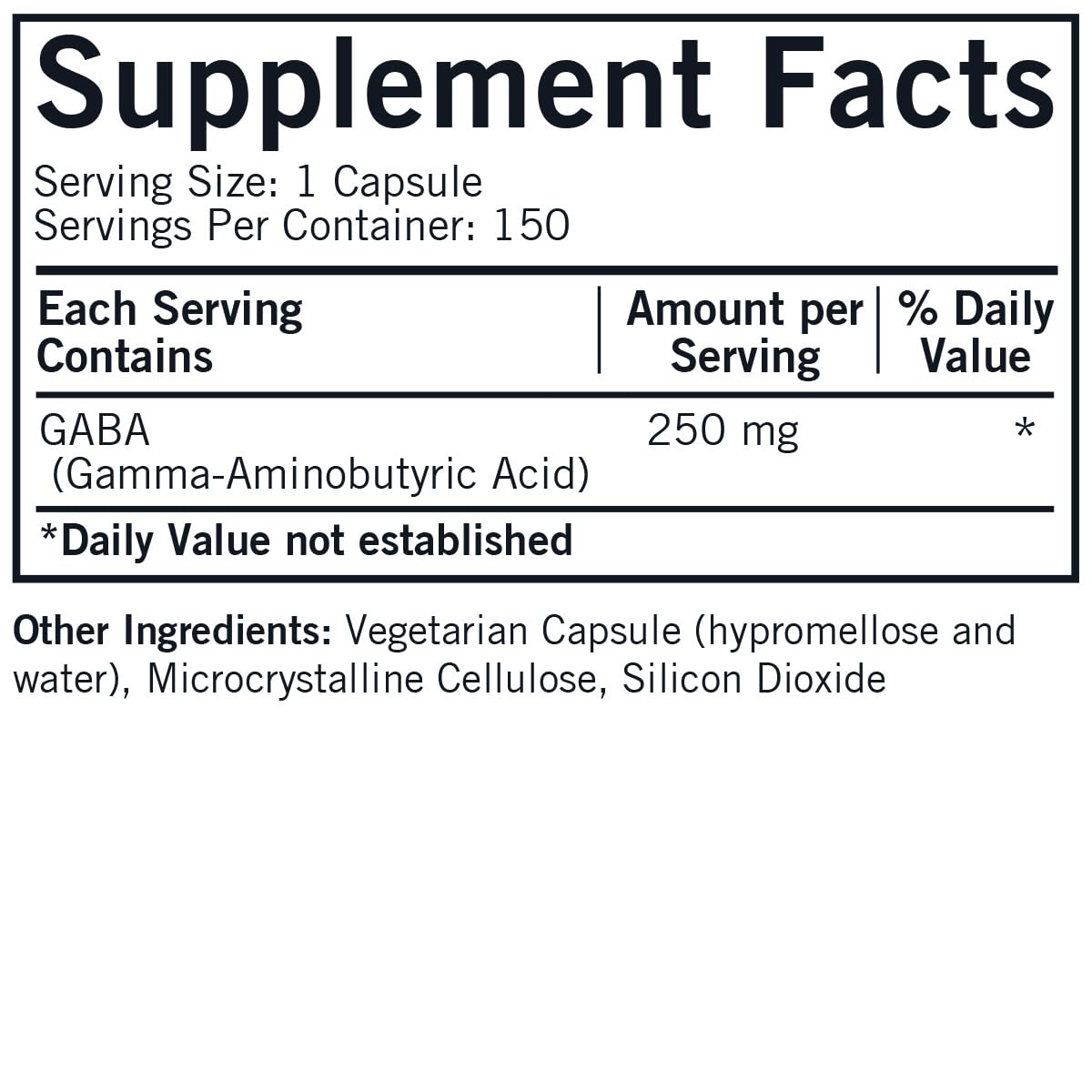 Kirkman GABA 250 mg – 150 Caps | Supports Relaxation & Sleep