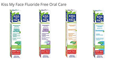 Kiss My Face Gel Teeth Whitening Toothpaste - Fluoride Free, Tea Tree, 13.5 oz (Pack of 3)