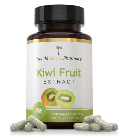 Florida Herbal Pharmacy Kiwi Fruit Extract 10:1 Capsules – 120 Caps, 500 mg Each | 1000 mg Serving