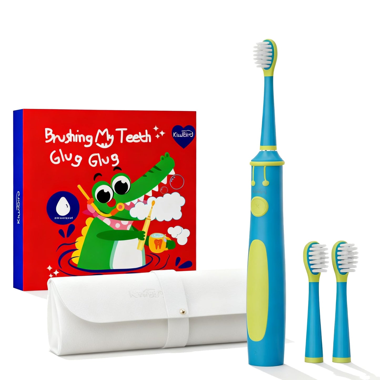 KIWIBIRD Kids Electric Toothbrush for Ages 3–10 | Toddler Sonic Toothbrush - Blue