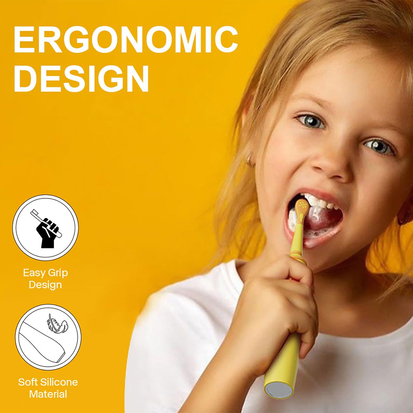 KIWIBIRD Kids Electric Toothbrush for Ages 3–10 | Toddler Sonic Toothbrush - Blue
