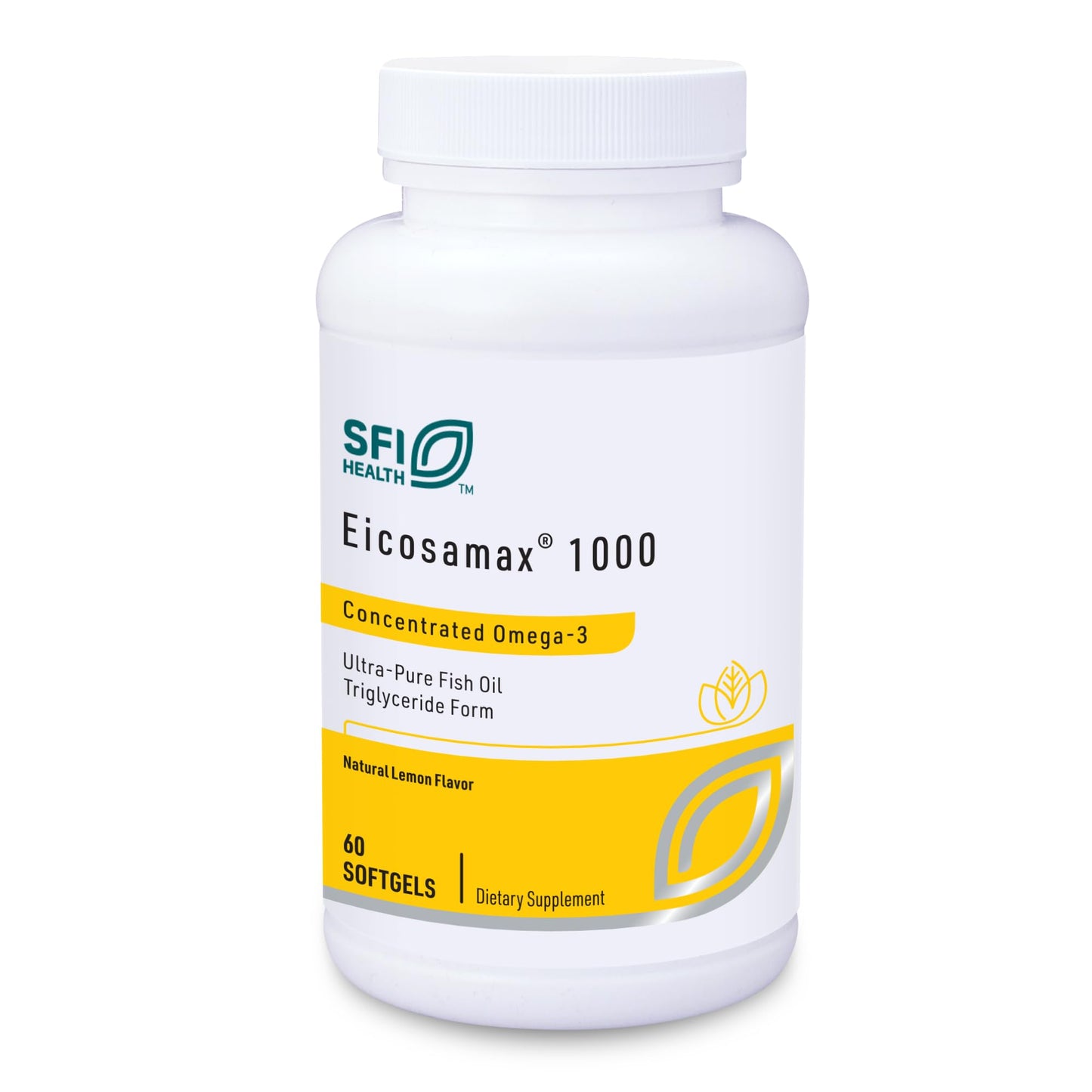 Klaire Labs Eicosamax 1000 TG Fish Oil – 1000 mg EPA/DHA per Soft Gel