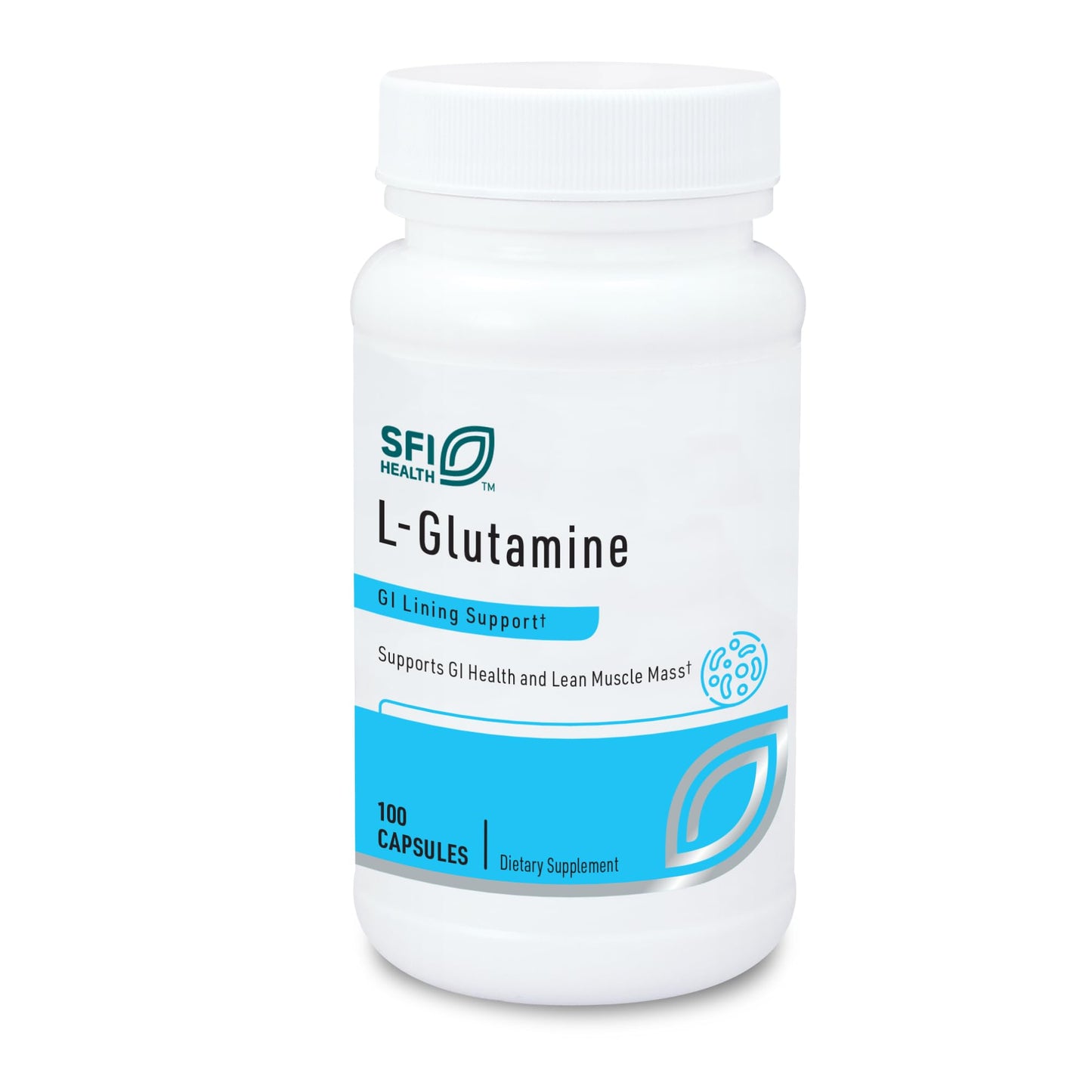 Klaire Labs SFI Health L-Glutamine Capsules - 500 mg - Hypoallergenic, Dairy & Gluten Free (100 Capsules)