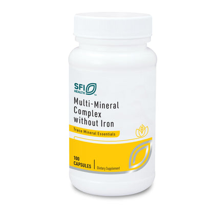 Klaire Labs SFI Health Multi-Mineral Complex Without Iron - Iron-Free, Broad Spectrum Trace Minerals (100 Capsules)