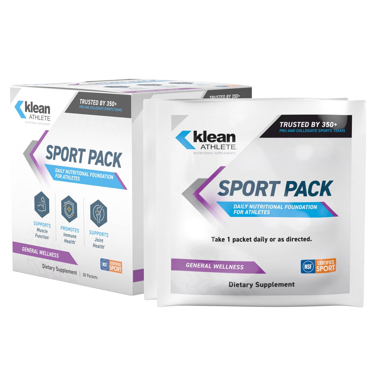 Klean Athlete Klean Sport Pack | Magnesium Glycinate, Vitamin D & Omega-3 | NSF Certified