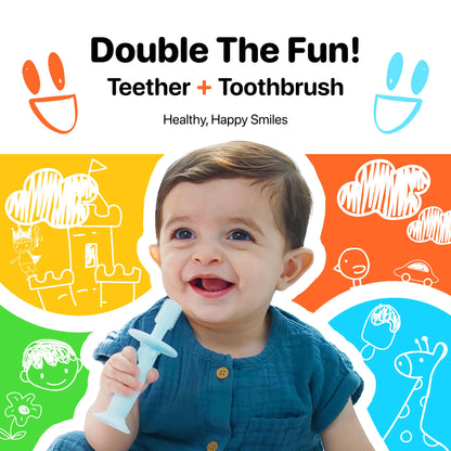 KLOUDYS Yellow Electric Toothbrush & Teether – 9–36 Months, BPA-Free