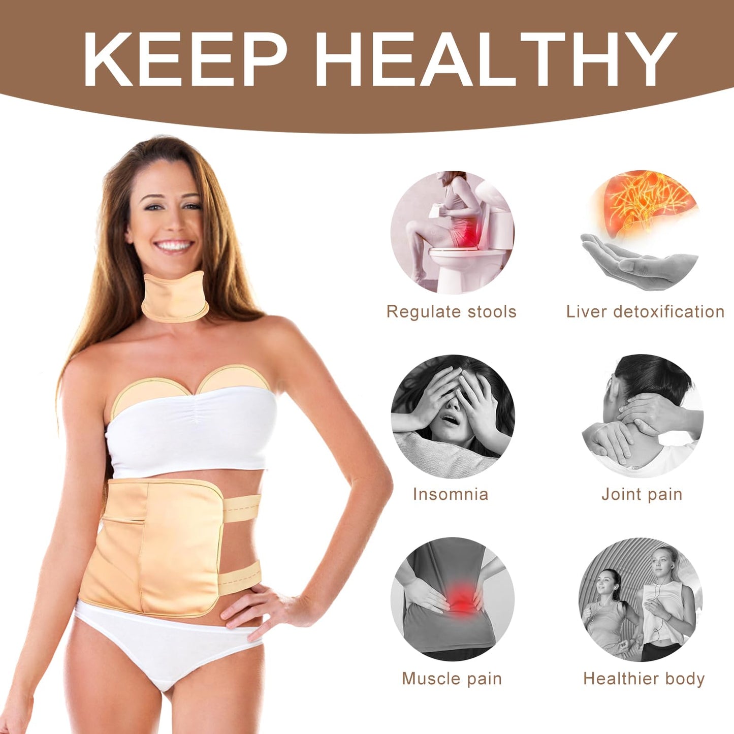 10 Pcs Organic Cotton Castor Oil Pack Wrap – Reusable Castor Oil Packs for Stomach, Neck, Knee, Foot, Women & Entire Body