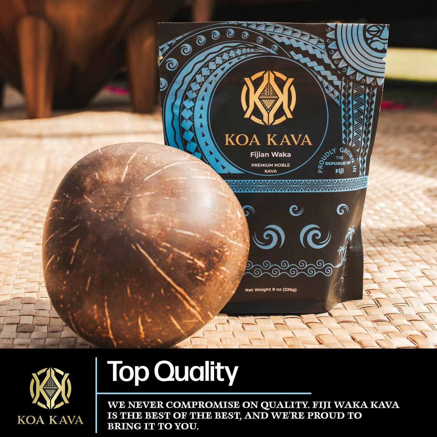 Koa Kava Fiji Kava Powder – Premium Noble Waka Kava Root, Savusavu, Fiji | 1 lb