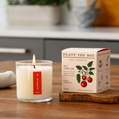KOBO Wild Tomato Vine Candle | Plantable Box | 9 oz Soy Wax