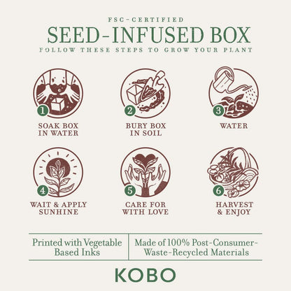 KOBO Wild Tomato Vine Candle | Plantable Box | 9 oz Soy Wax