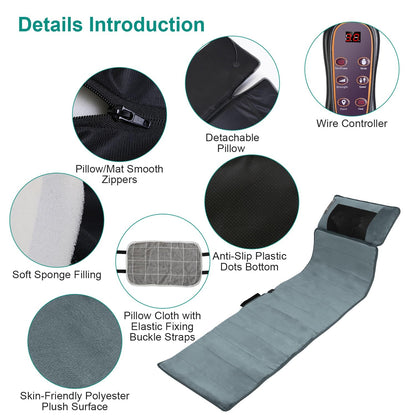 KOCASO Full Body Massage Mat with Heat — 10 Vibration Motors & 9 Modes