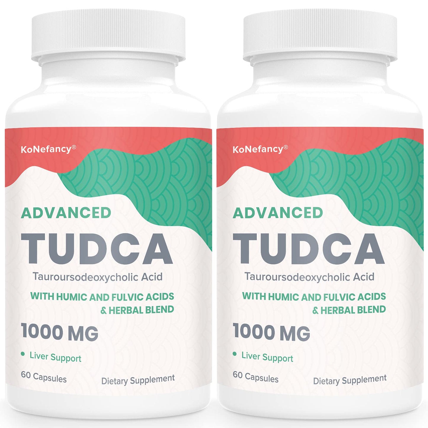 KoNefancy TUDCA 1000 mg Liver Support – Milk Thistle + Fulvic/Humic Acid, 120 Vegan Capsules