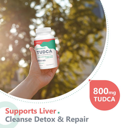 KoNefancy TUDCA Liver Support 1000 mg – Detox with Milk Thistle, Fulvic/Humic, 60 Vegan Capsules