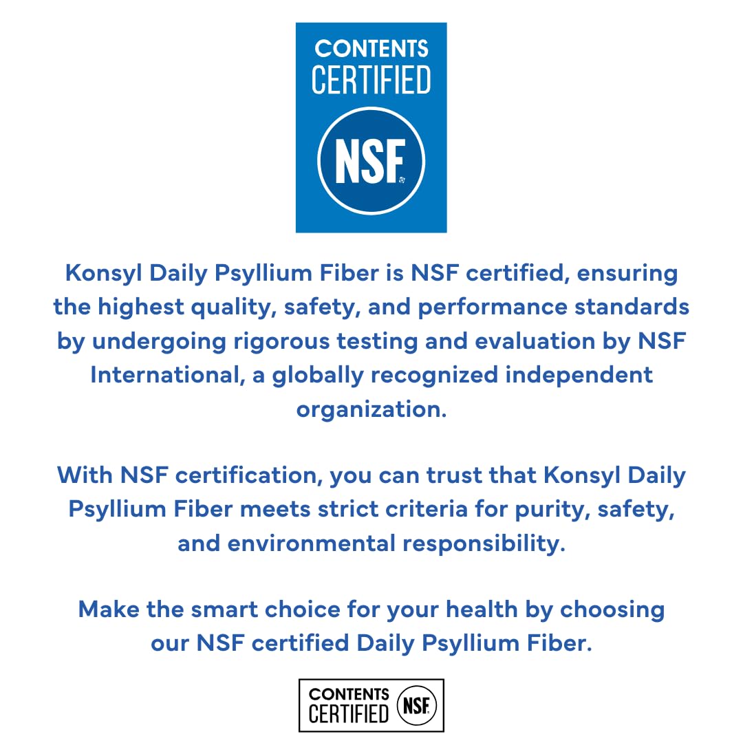 Konsyl Daily Psyllium Fiber Powder – 90 Servings (540g) | All-Natural Psyllium Husk
