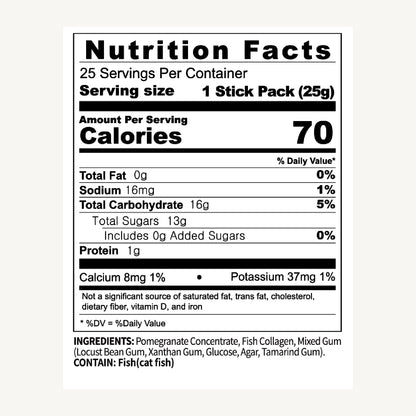 Korean Marine Collagen Jelly Sticks – Pomegranate Flavor, Sugar-Free Travel Packs for Hair & Nails