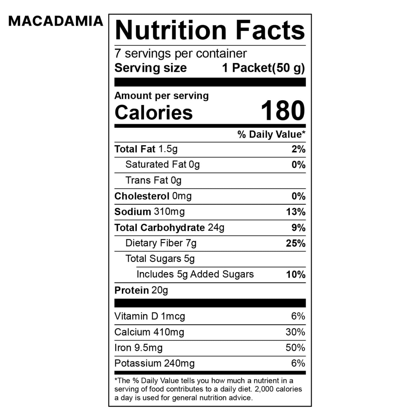 Korean Food All-In-One Multi Shake Cinnamon Pecan | 7 Packs (50g Each)