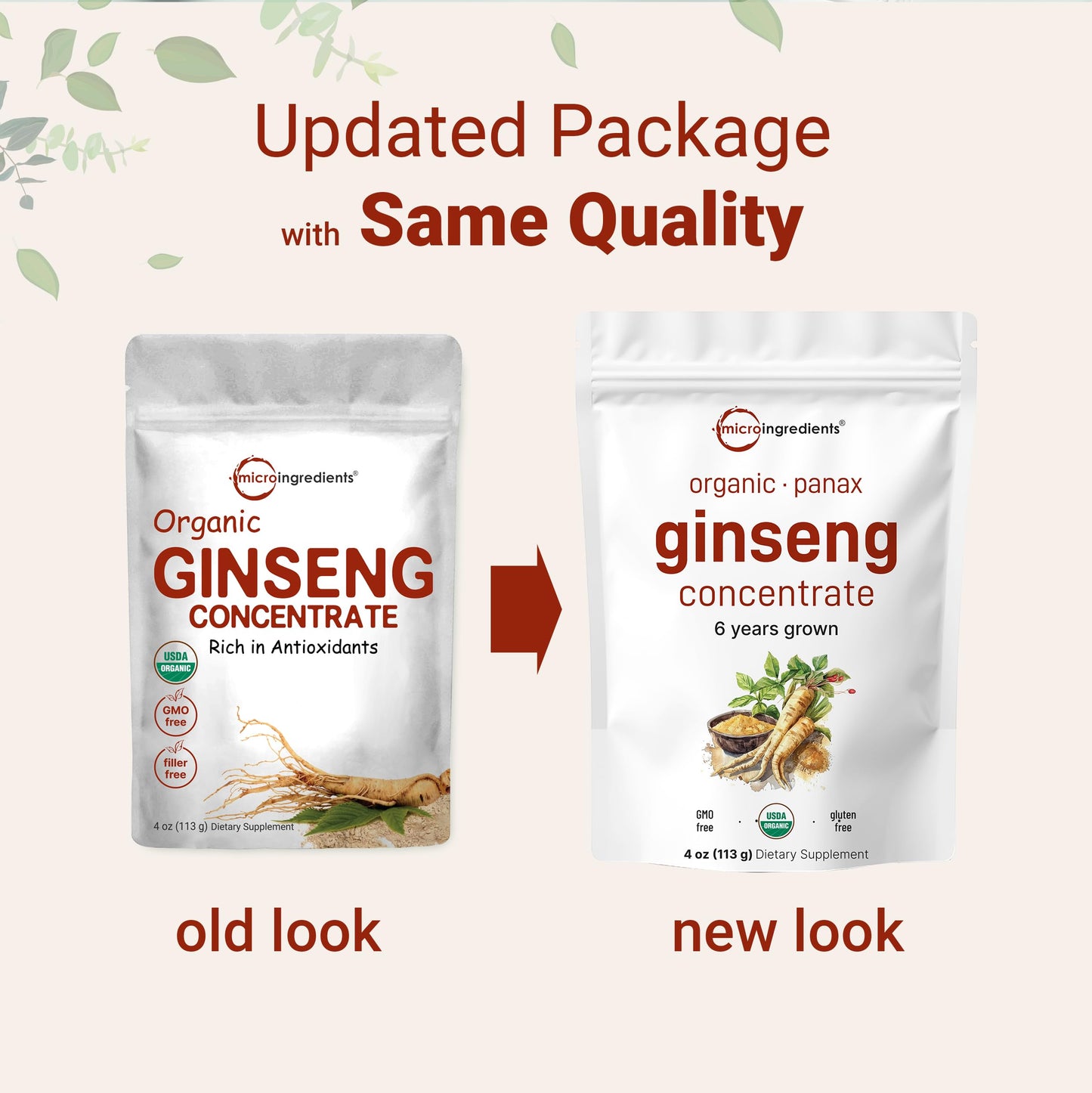 Micro Ingredients Organic Korean Ginseng Powder 200:1 - 4 oz | Red Panax Ginseng, High Ginsenosides