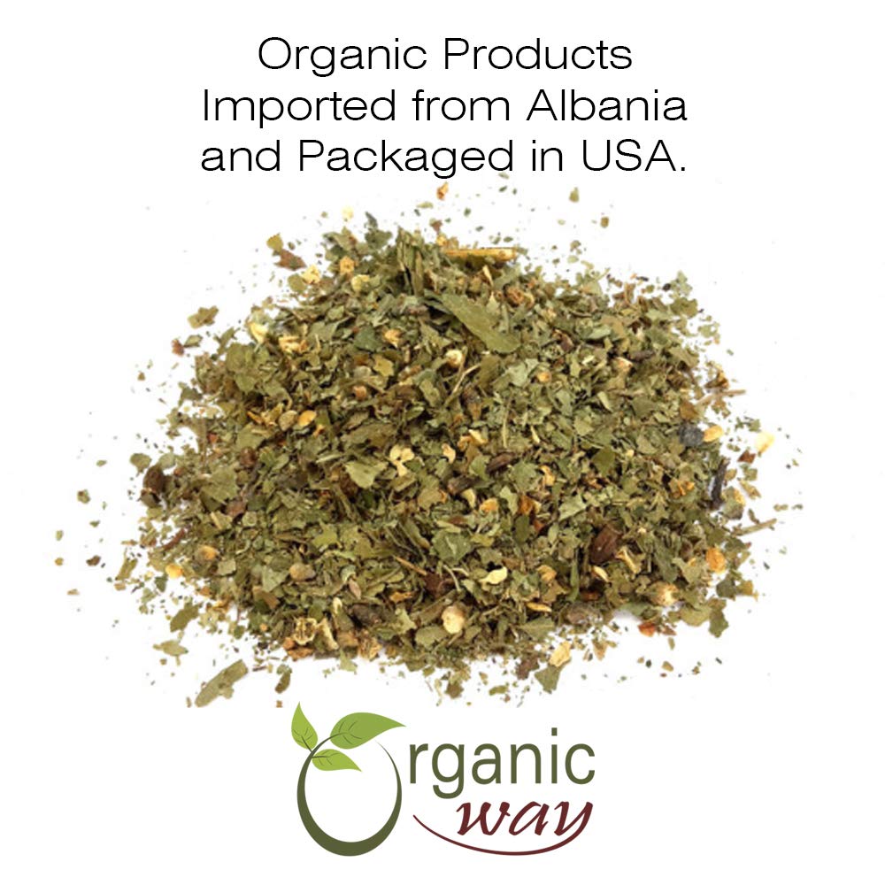 Organic Hawthorn Leaf & Flower Whole Tea (Crataegus monogyna) – European Wild-Harvest, Organic, Kosher & USDA Certified